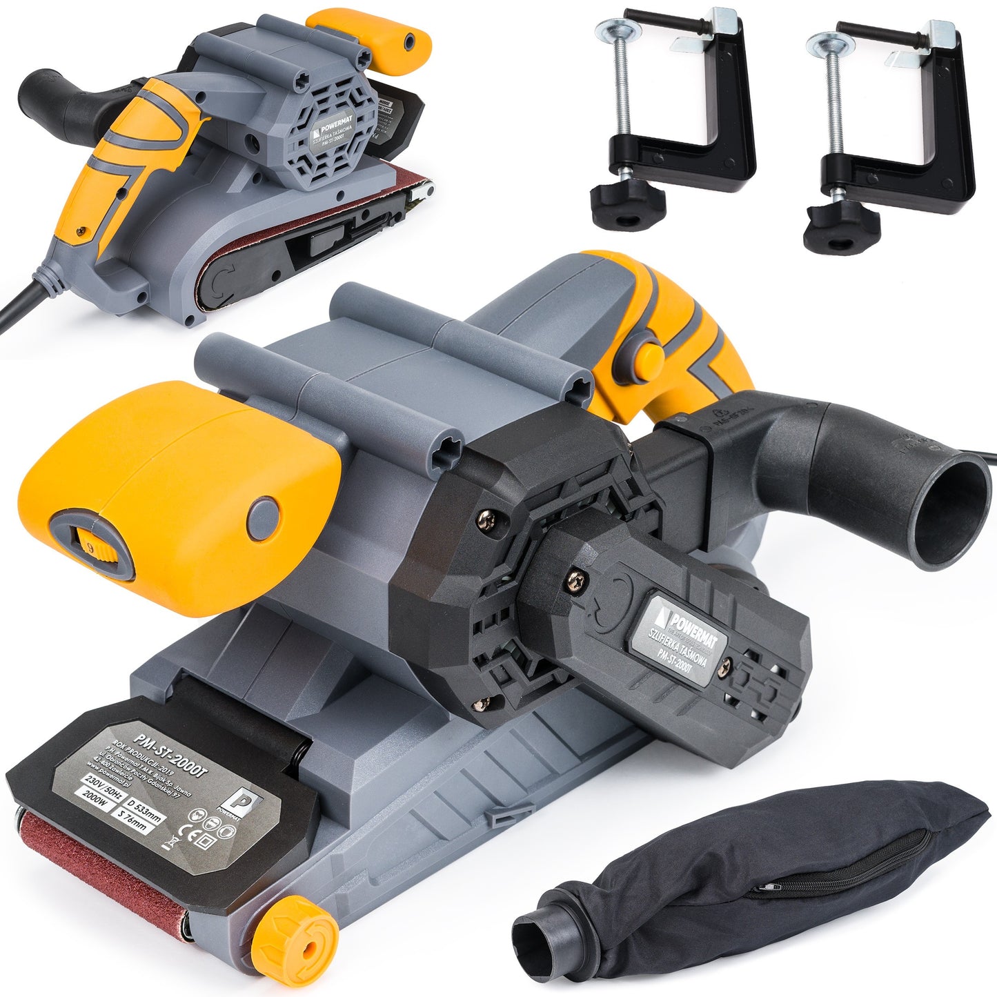 Ponceuse à bande pour bois et métal 2000W