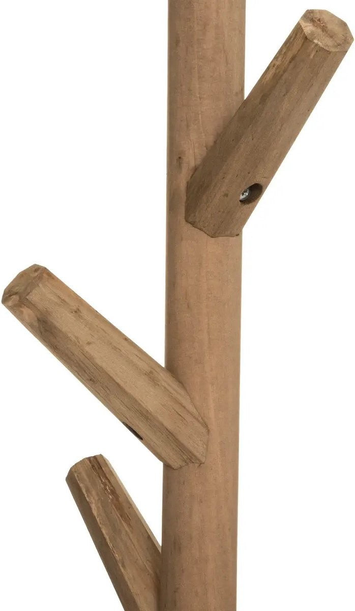 Porte manteau bois marron  8 tiges 39 x 39 x178 cm