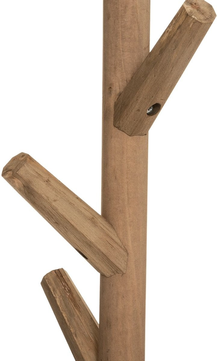 Porte manteau bois marron  8 tiges 39 x 39 x178 cm