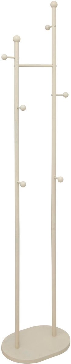 Porte manteau metal 6 crochet 40 x 30 x 188 cm  beige