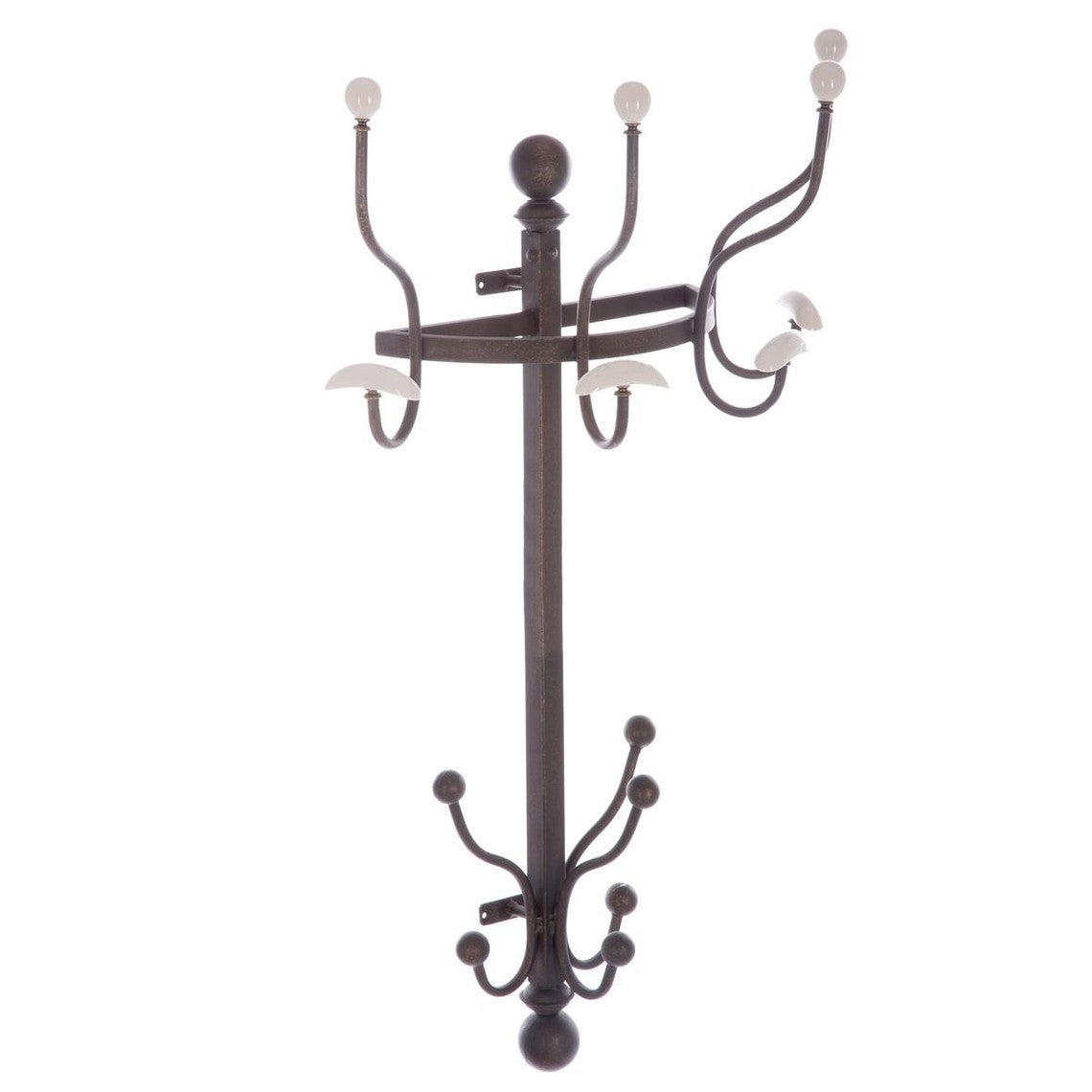 Porte manteau mural metal 87 x 58 cm noir