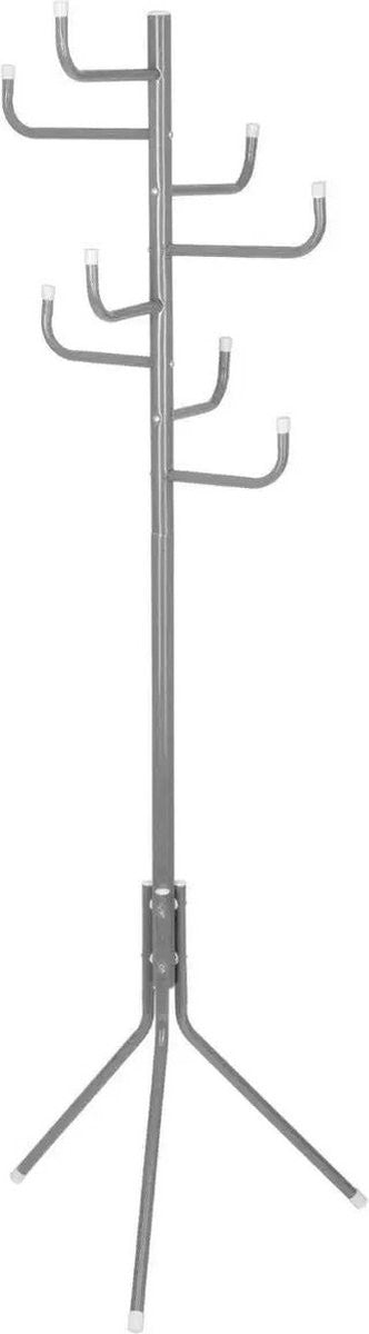 Porte manteaux 8 crochets métal 170cm gris