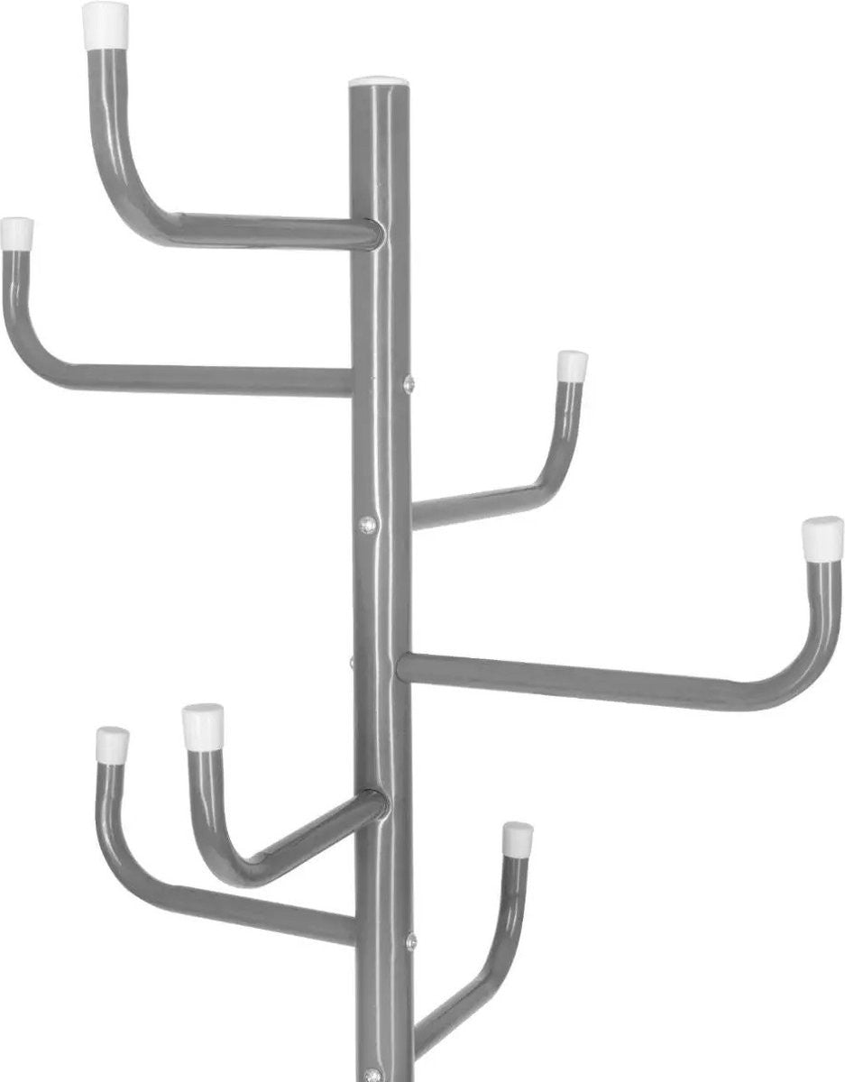 Porte manteaux 8 crochets métal 170cm gris