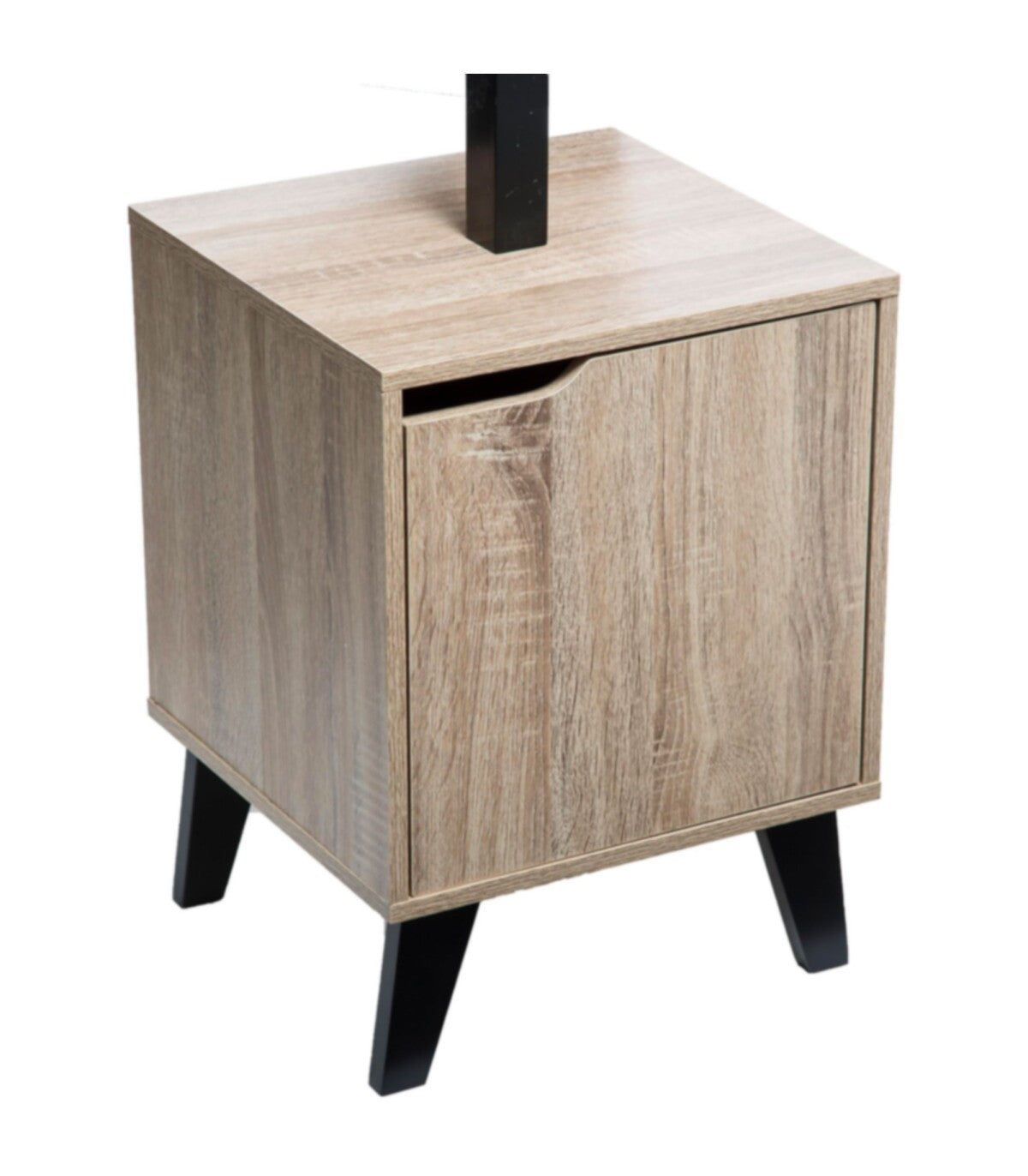 Porte manteaux 8 tiges caisson de rangement bois 34 x 32,5 x.168 cm