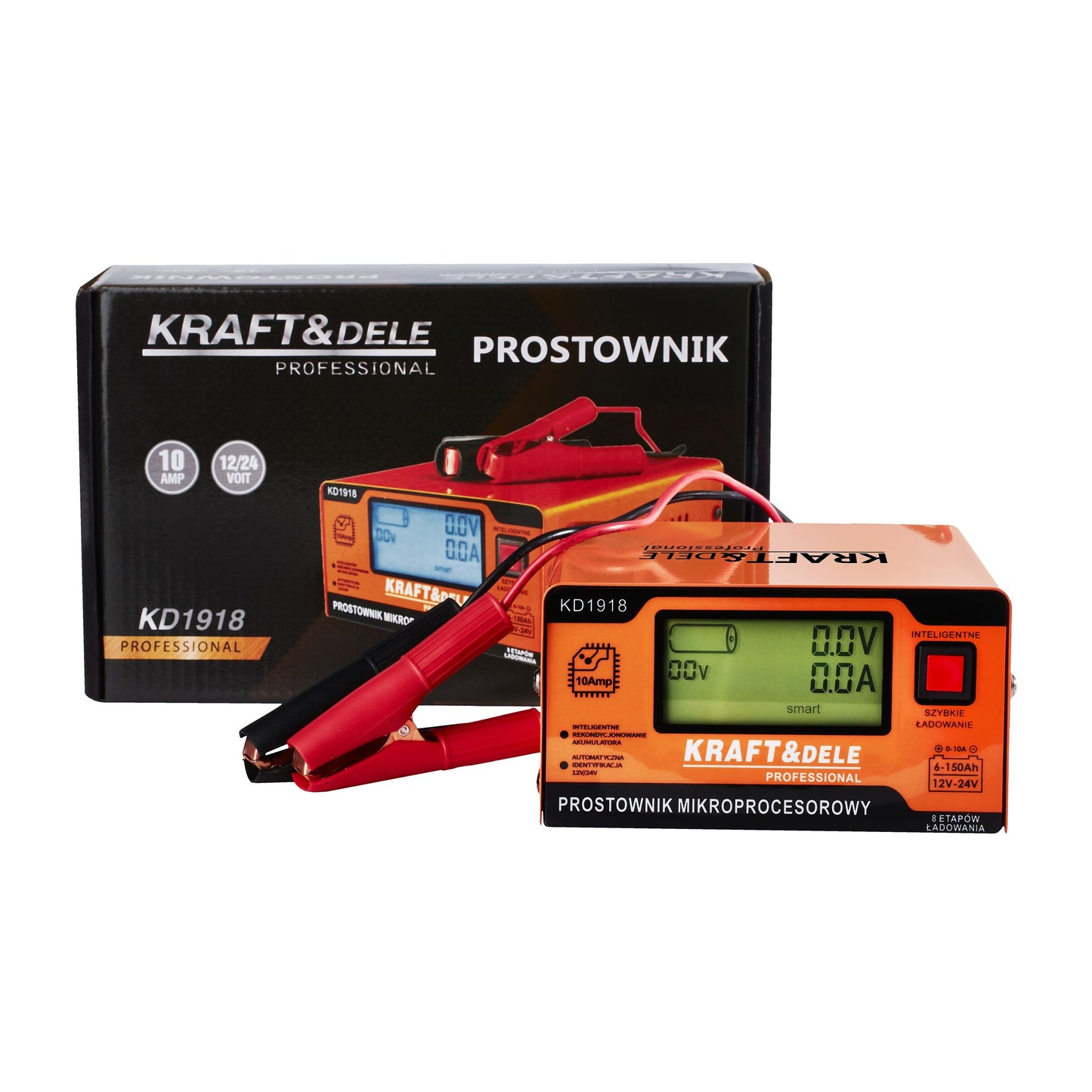 Chargeur de batterie auto REDRESSEUR À MICROPROCESSEUR 10AMP 12/24V