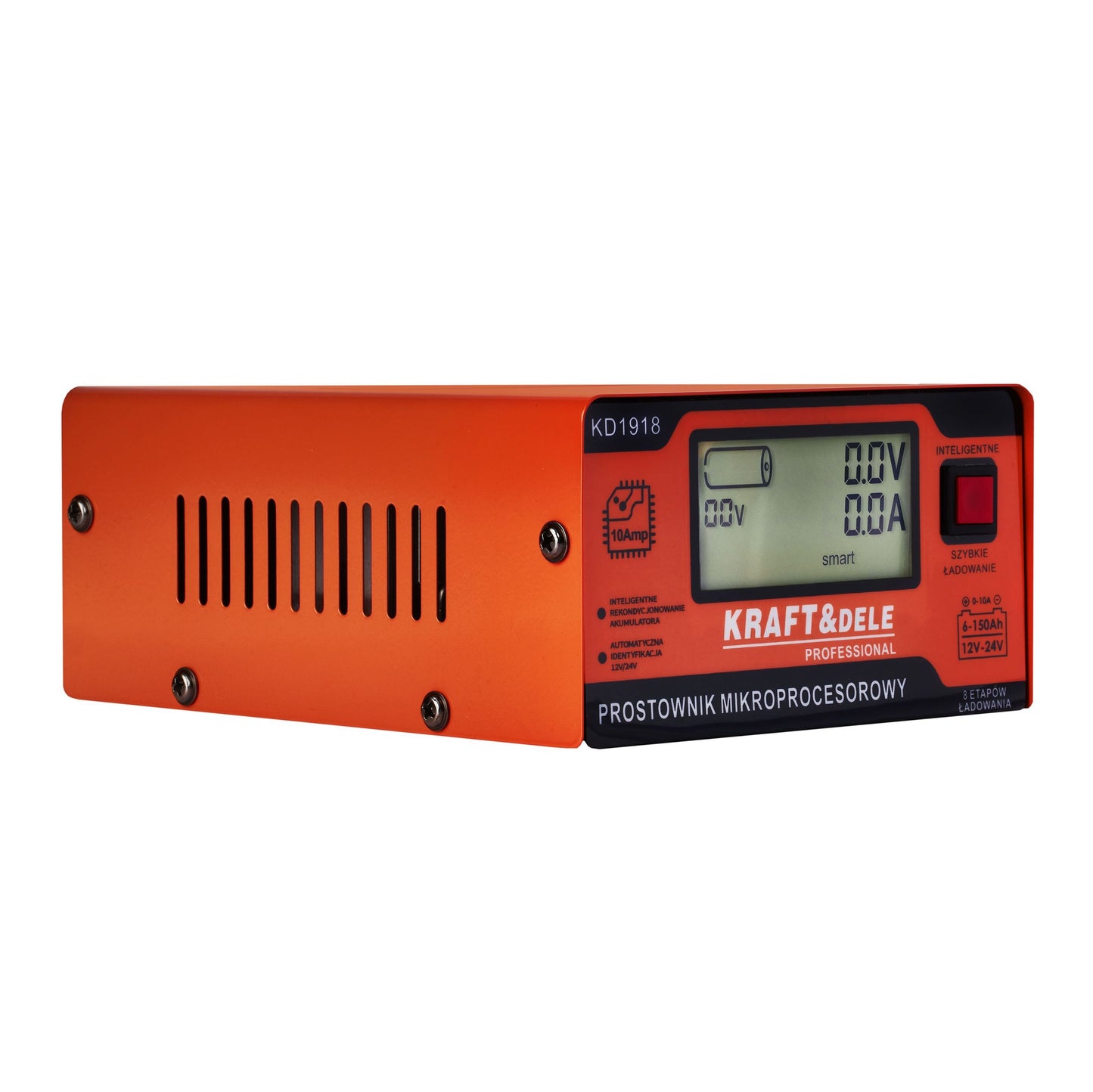 Chargeur de batterie auto REDRESSEUR À MICROPROCESSEUR 10AMP 12/24V