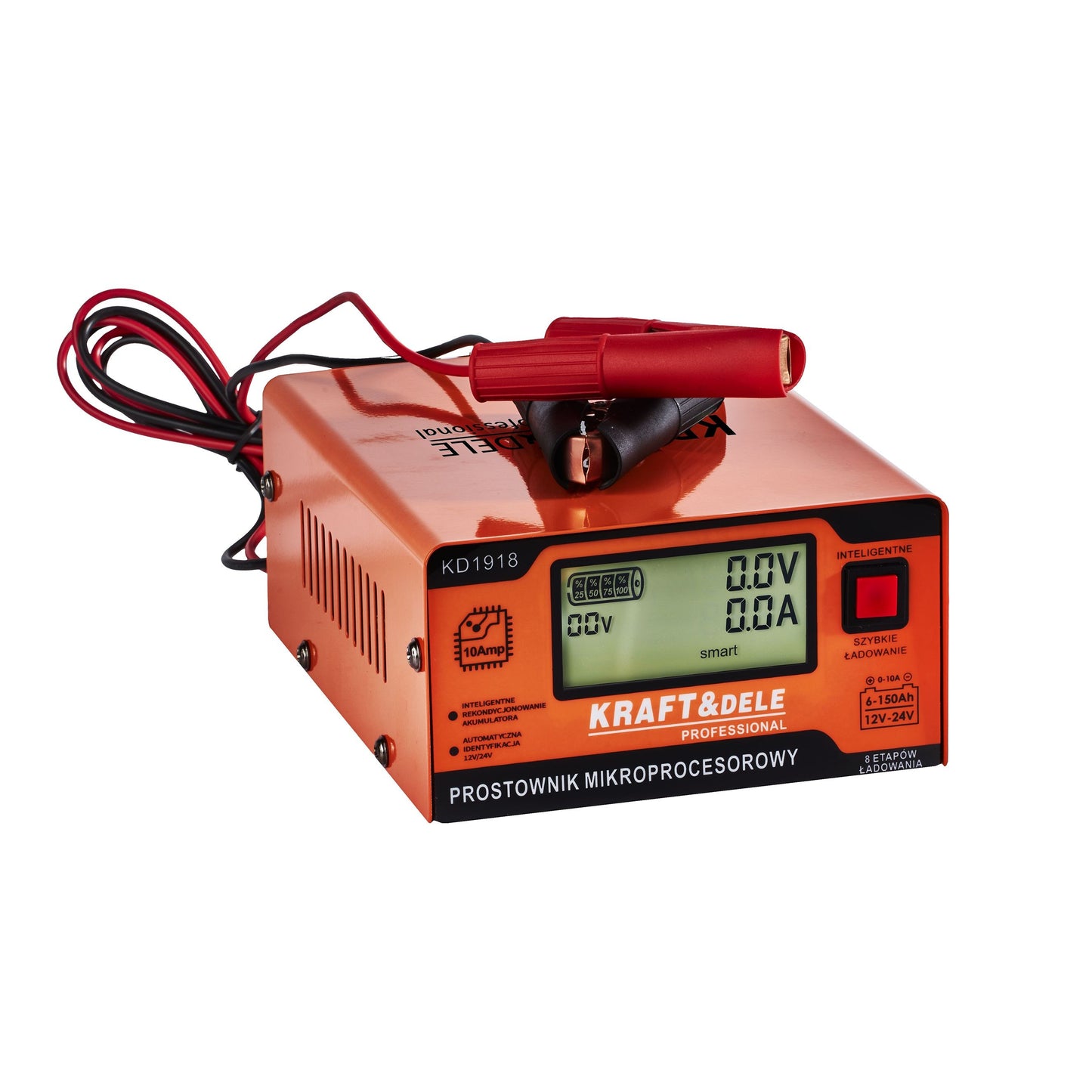 Chargeur de batterie auto REDRESSEUR À MICROPROCESSEUR 10AMP 12/24V