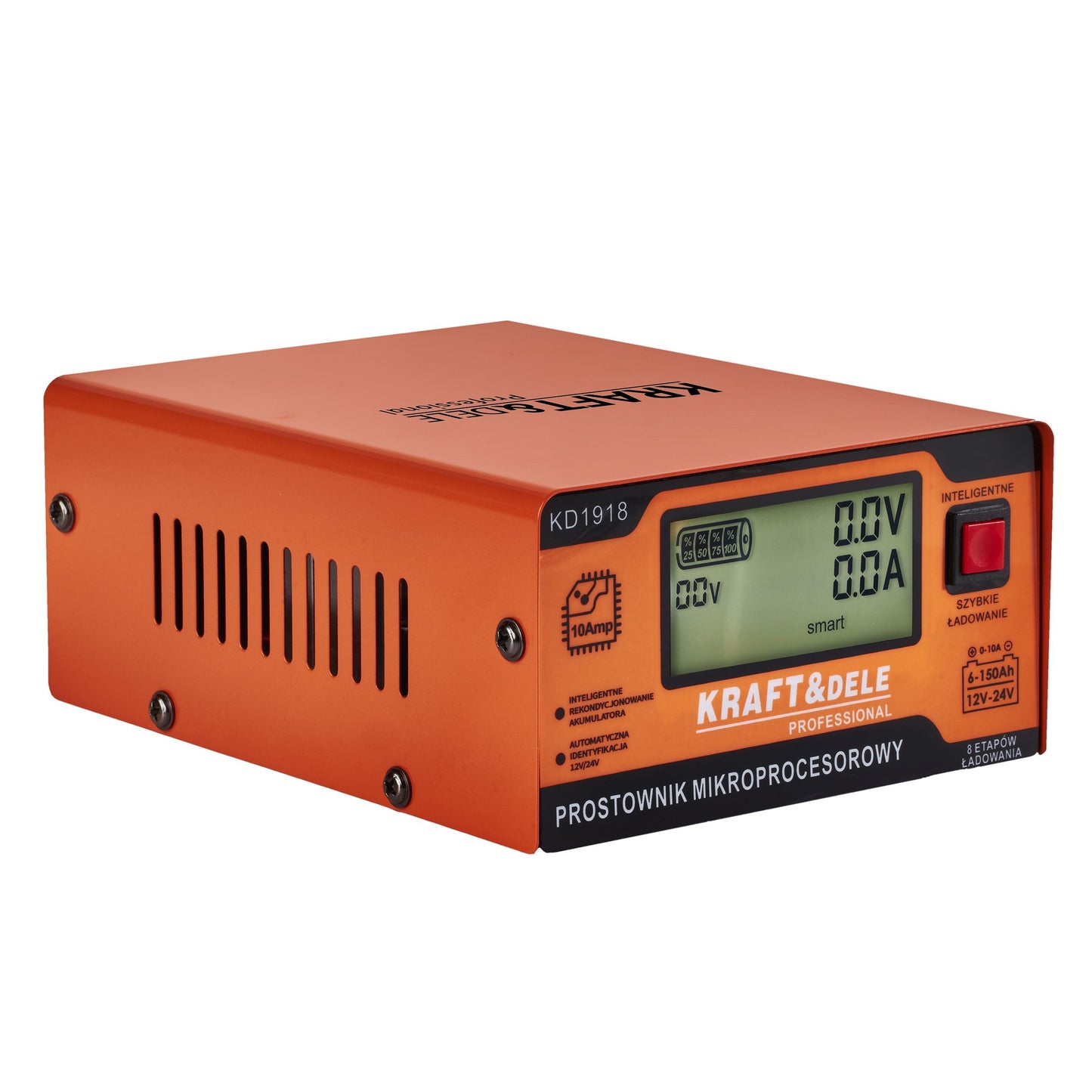 Chargeur de batterie auto REDRESSEUR À MICROPROCESSEUR 10AMP 12/24V