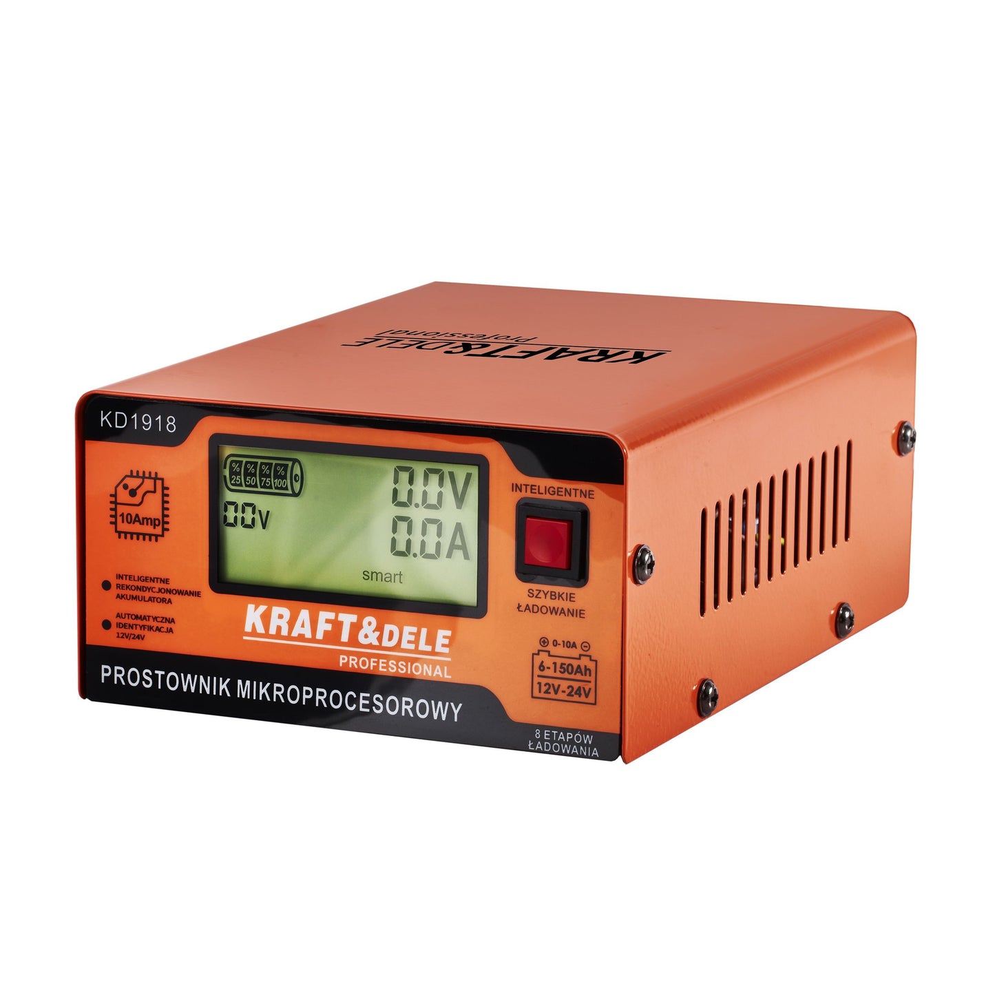 Chargeur de batterie auto REDRESSEUR À MICROPROCESSEUR 10AMP 12/24V