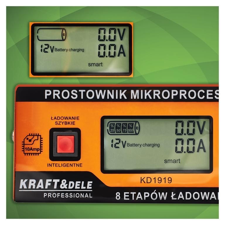 Chargeur de batterie REDRESSEUR À MICROPROCESSEUR 10 A 6/8/12/14/16/24 V