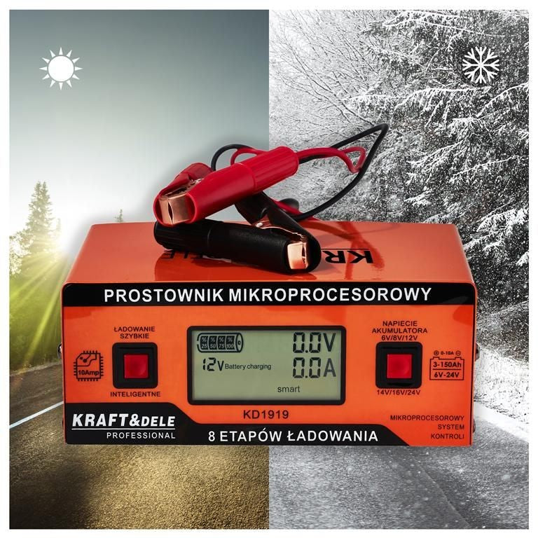 Chargeur de batterie REDRESSEUR À MICROPROCESSEUR 10 A 6/8/12/14/16/24 V