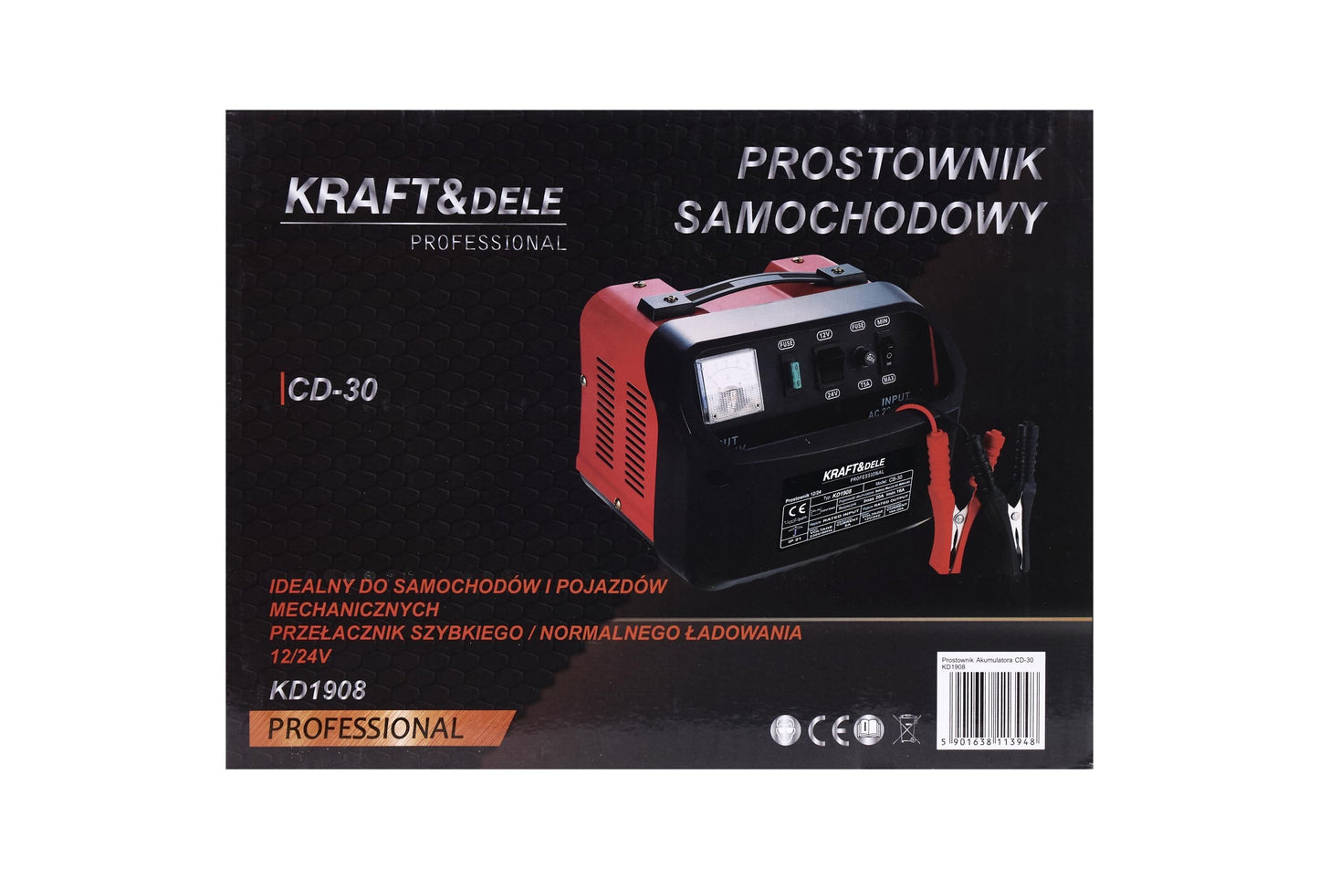 Chargeur de batterie voiture 12/24V 30A