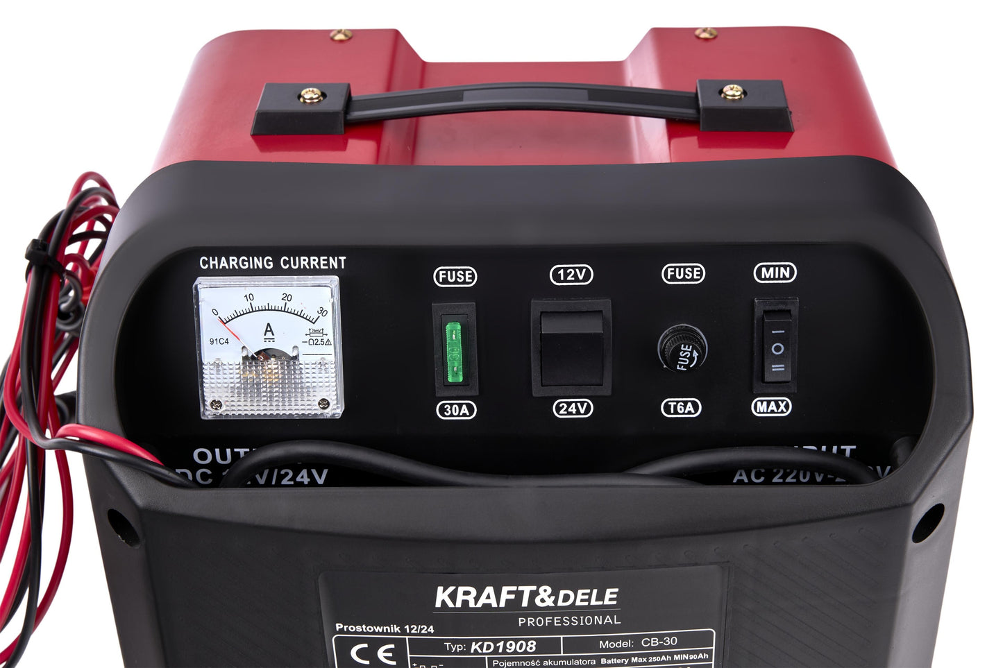 Chargeur de batterie voiture 12/24V 30A