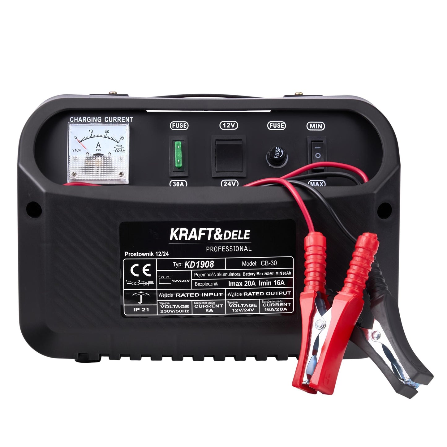 Chargeur de batterie voiture 12/24V 30A