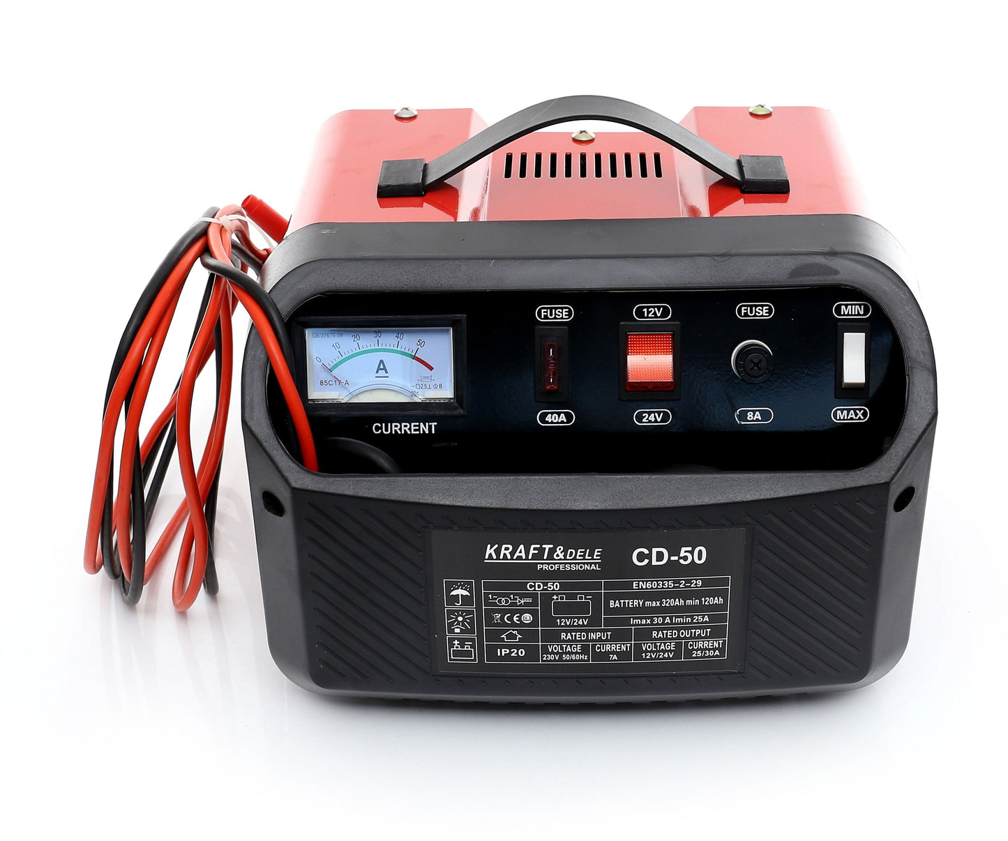 Chargeur de voiture 12 24V 50A 320Ah