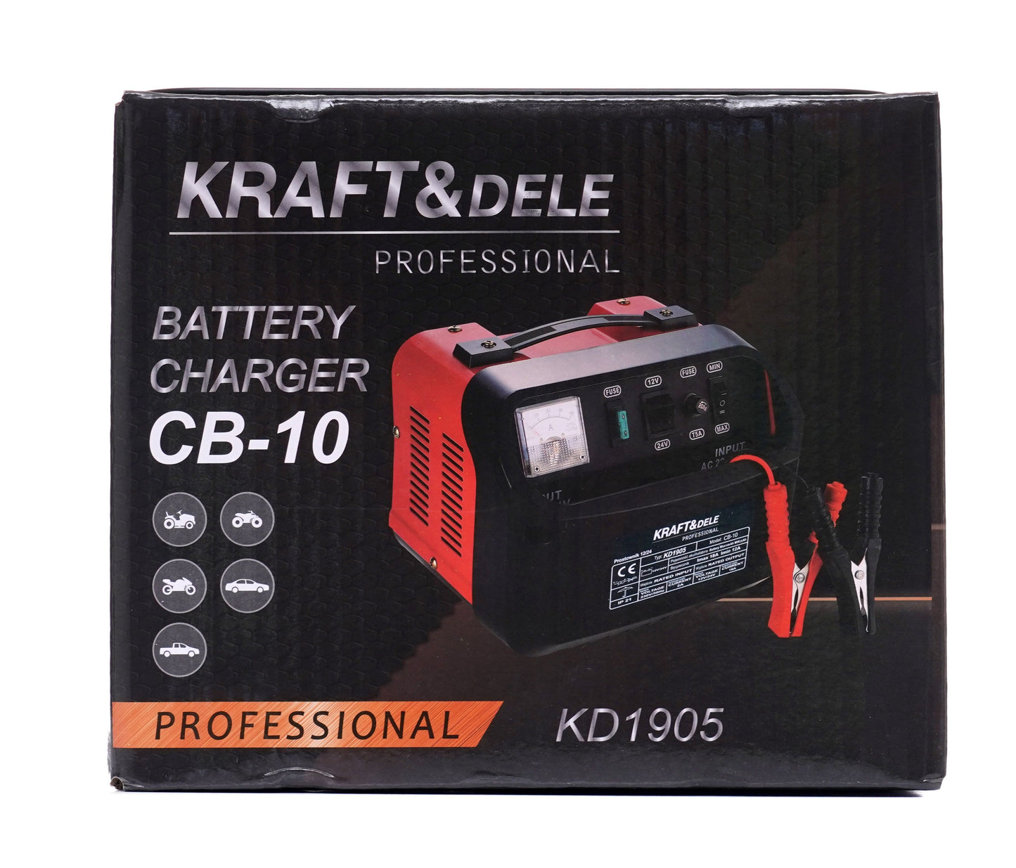 Chargeur de voiture 12V 24V 10A 60Ah