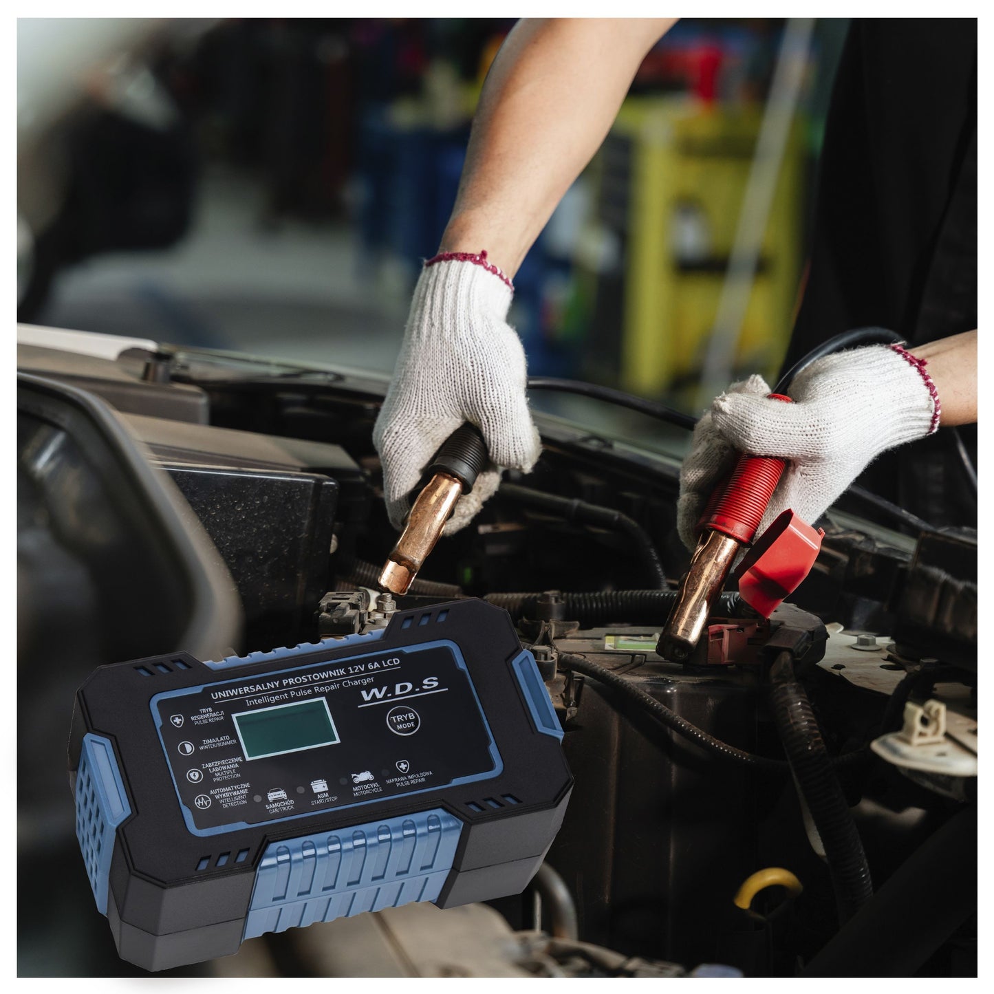 Chargeur de batterie Redresseur universel 12V / 6A