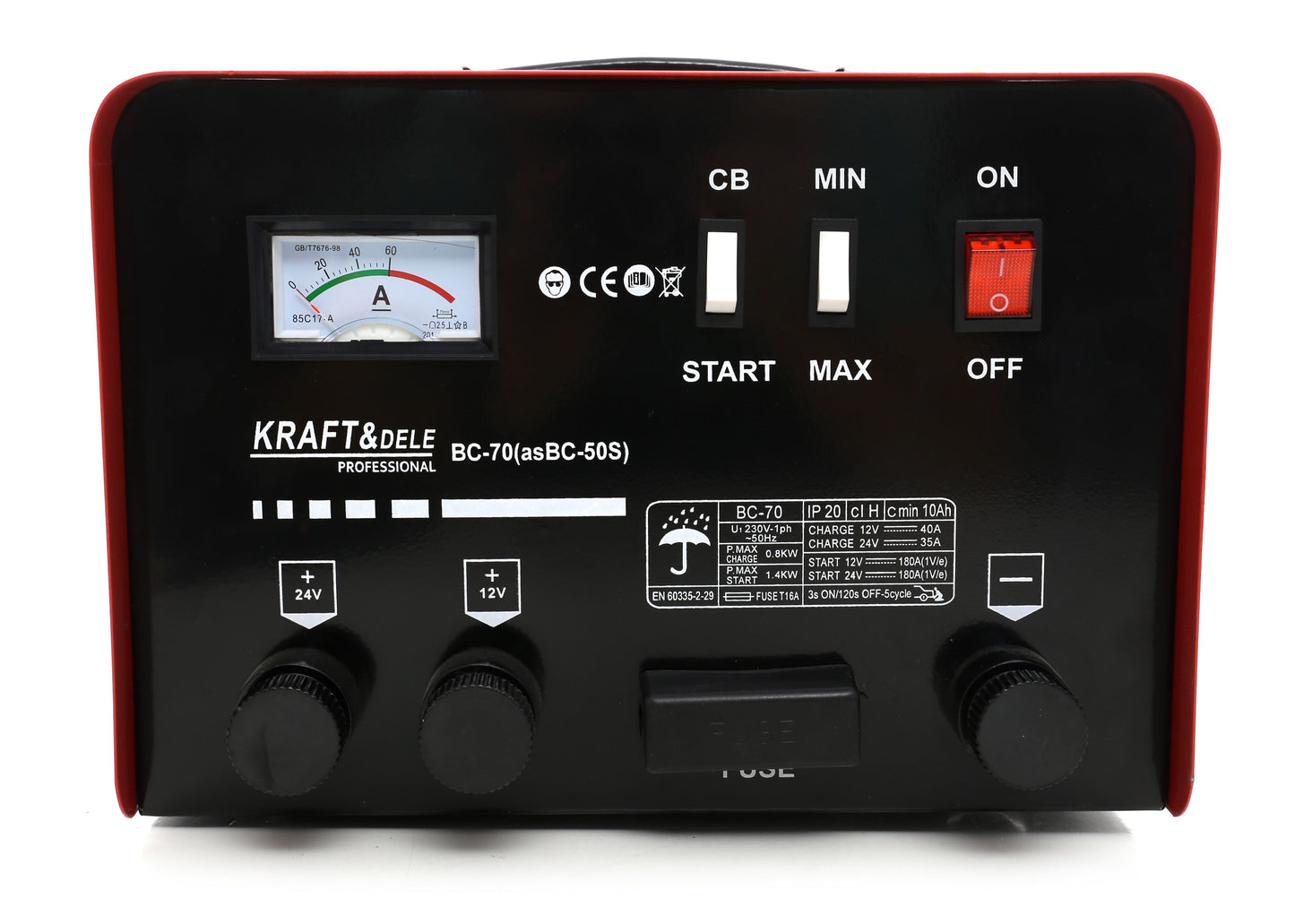 Chargeur batterie Redresseur avec démarrage 180A 12/24V