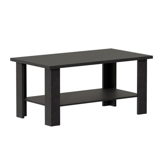 Table basse noir bois mélamine 89x49,5x42cm
