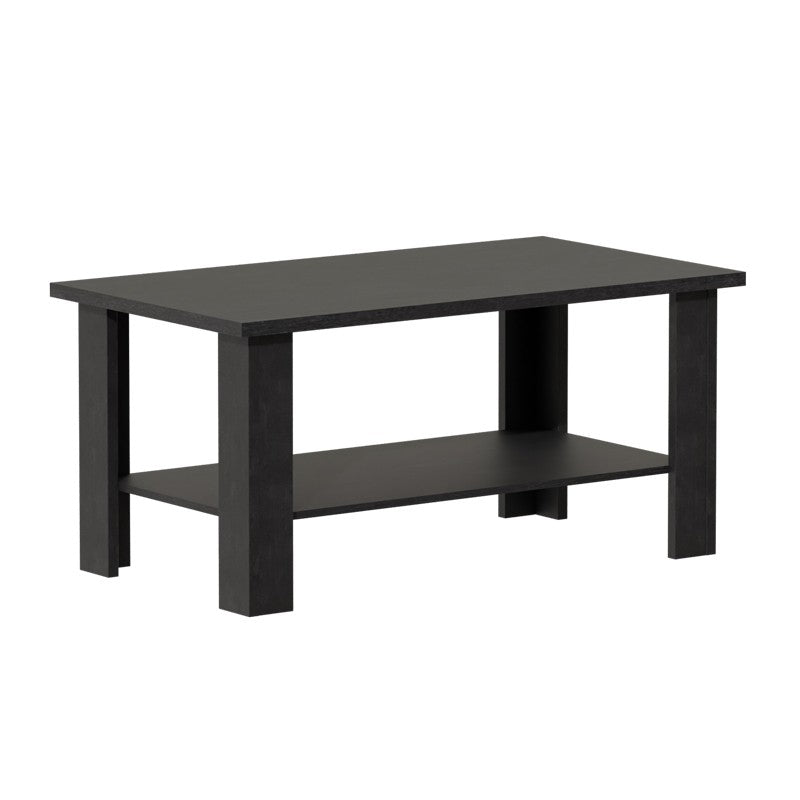Table basse noir bois mélamine 89x49,5x42cm