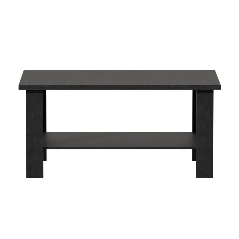 Table basse noir bois mélamine 89x49,5x42cm
