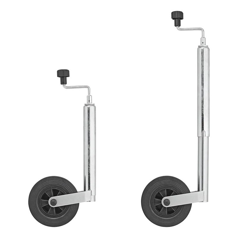 Roue jockey 48 mm jante plastique avec pneu caoutchouc 200 x 50 mm et fonction de freinage