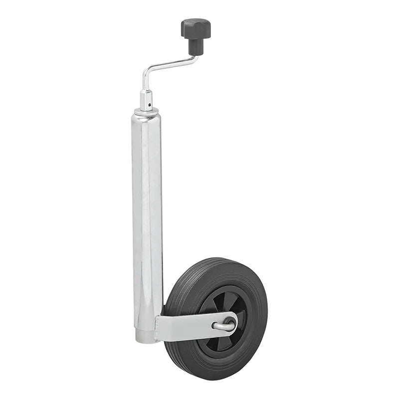 Roue jockey 48 mm jante plastique avec pneu caoutchouc 200 x 50 mm et fonction de freinage