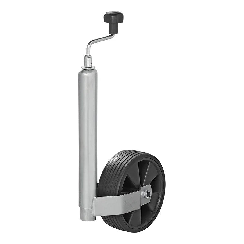 Roue jockey 48mm jante plastique avec pneu caoutchouc 220x70mm