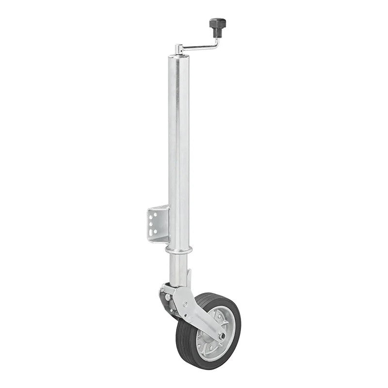Roue jockey 570/60 mm jante métal grande avec pneu caoutchouc 220 x 65 mm pliable 300 kg