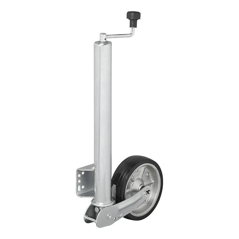 Roue jockey 570/60 mm jante métal grande avec pneu caoutchouc 220 x 65 mm pliable 500 kg