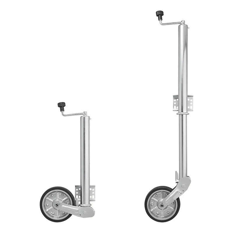 Roue jockey 570/60 mm jante métal grande avec pneu caoutchouc 220 x 65 mm pliable 500 kg