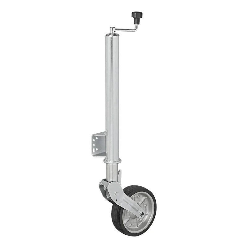 Roue jockey 570/60 mm jante métal grande avec pneu caoutchouc 220 x 65 mm pliable 500 kg