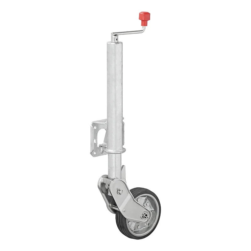 Roue jockey 60 mm jante métal avec pneu caoutchouc 200 x 50 mm pliable 500 kg