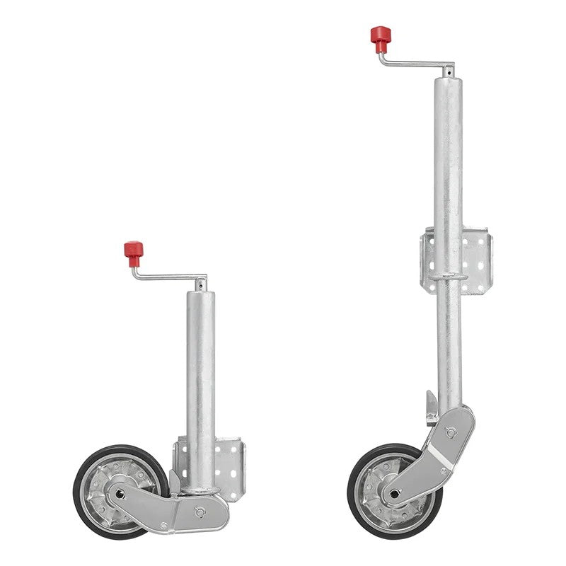 Roue jockey 60 mm jante métal avec pneu caoutchouc 200 x 50 mm pliable 500 kg