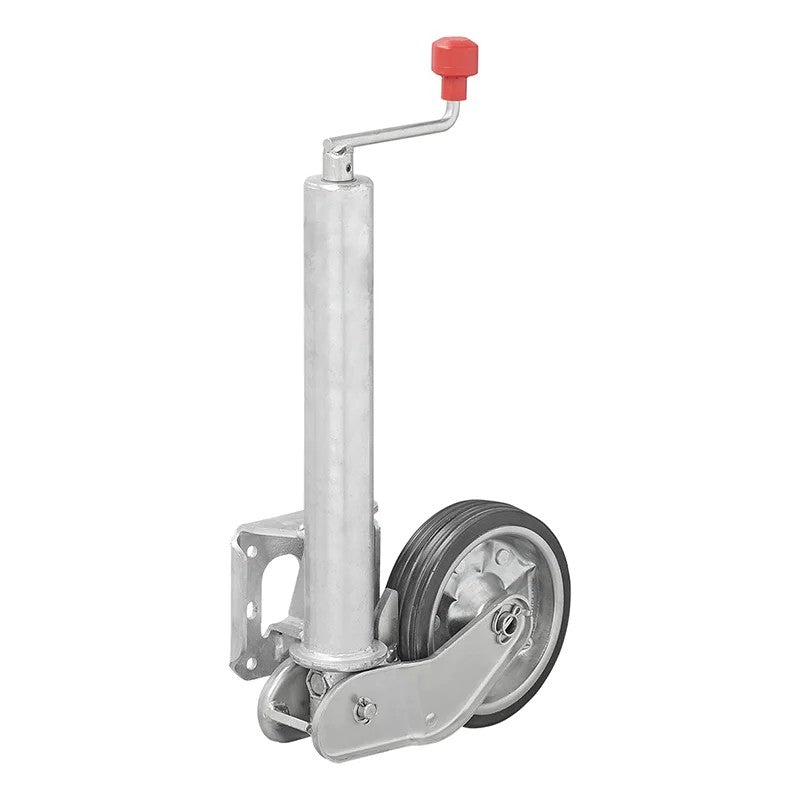 Roue jockey 60 mm jante métal avec pneu caoutchouc 200 x 50 mm pliable 500 kg
