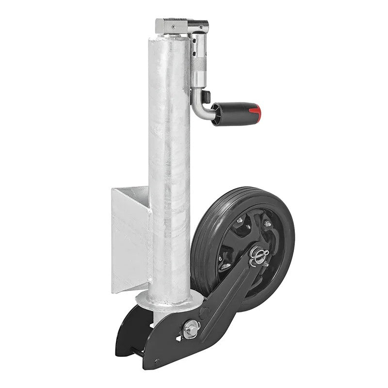 Roue jockey 73 mm jante métal avec pneu caoutchouc 260 x 65 mm pliable 800 kg