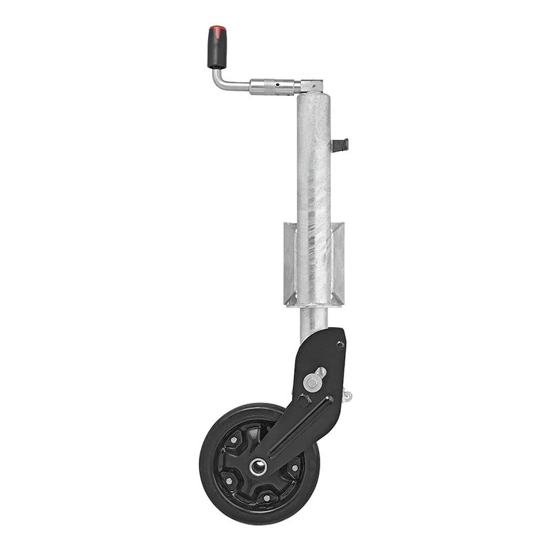 Roue jockey 73 mm jante métal avec pneu caoutchouc 260 x 65 mm pliable 800 kg