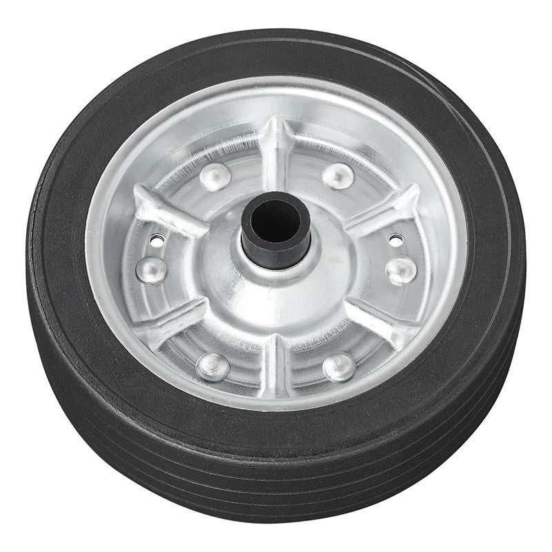 Roulette roue jockey jante métal grande avec pneu caoutchouc 220 x 65 mm 300 kg