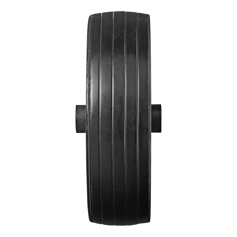 Roulette roue jockey jante métal grande avec pneu caoutchouc 220 x 65 mm 500 kg