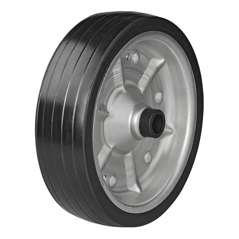 Roulette roue jockey jante métal grande avec pneu caoutchouc 220 x 65 mm 500 kg