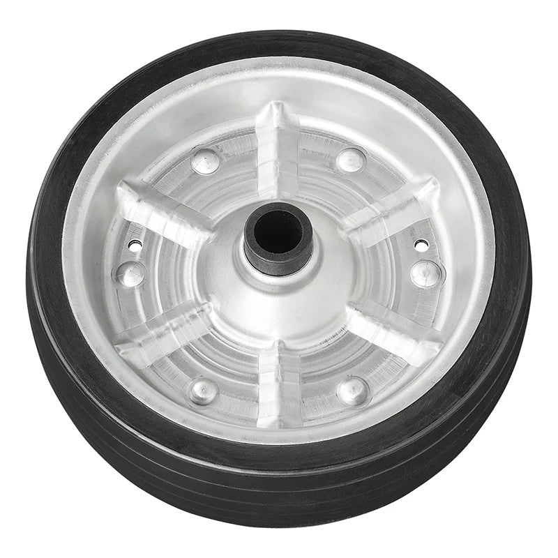 Roulette roue jockey jante métal grande avec pneu caoutchouc 220 x 65 mm 500 kg