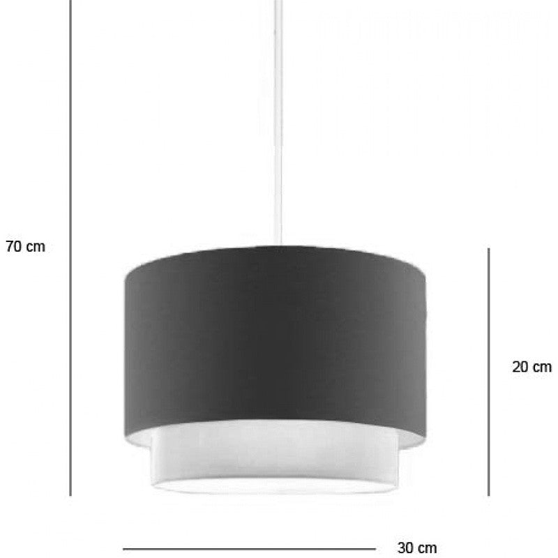 Suspension luminaire plafonnier abat jour beige 50x20 cm