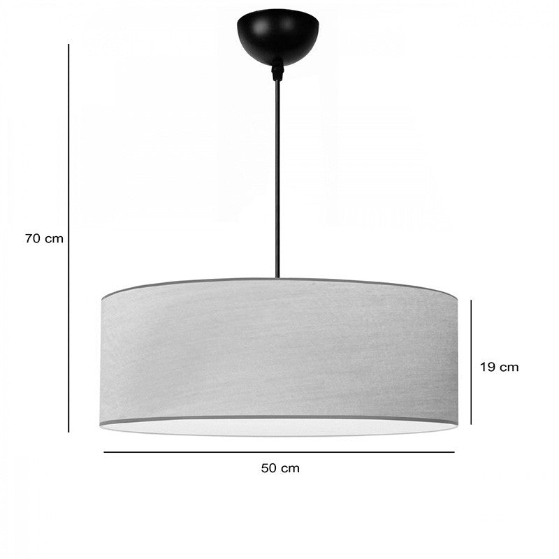 Suspension luminaire Plafonnier  abat j our marron 50x20 cm