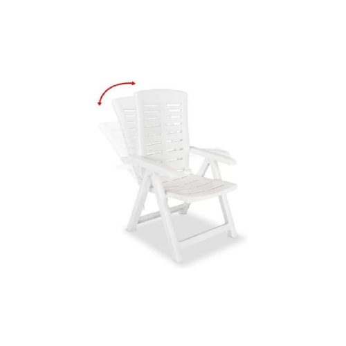 Transat Fauteuil Pliant. Couleur: Blanc 60x61x109cm