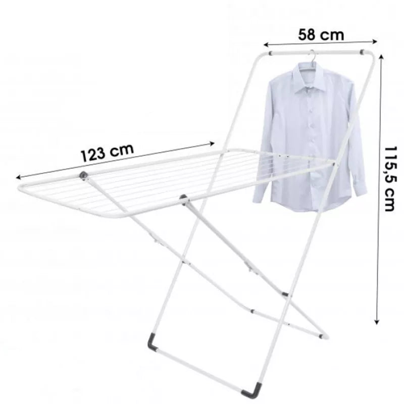 Etendoir a linge Sèche linge pliable avec portant - L123 cm