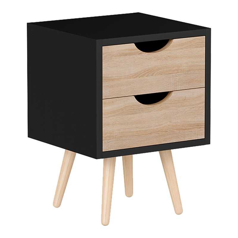 Table de chevet bois noir marron  29,7x29,7x45 cm