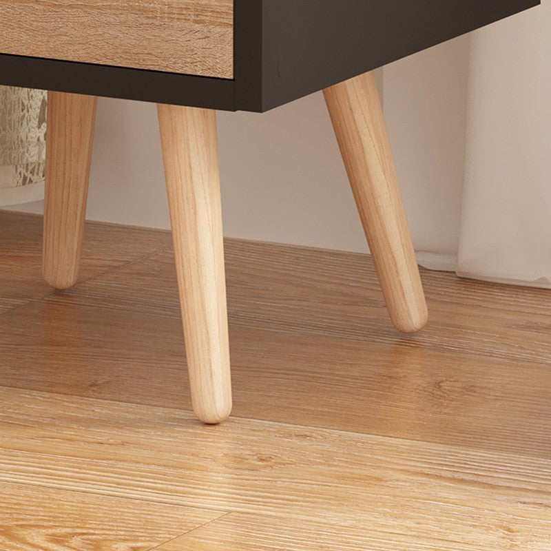 Table de chevet bois noir marron  29,7x29,7x45 cm