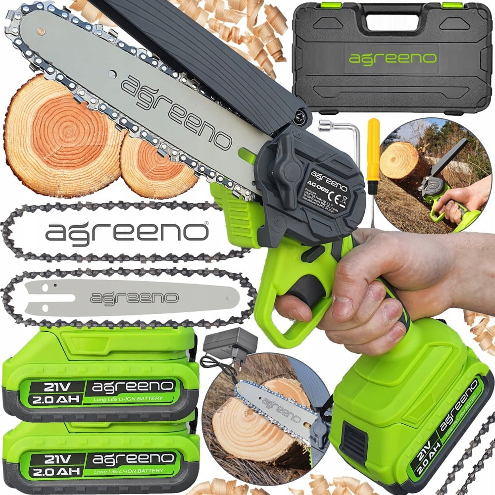 Set tronçonneuse batterie 21V 15cm 2x 2Ah