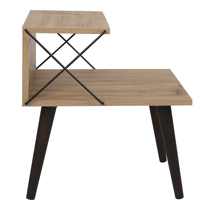 Table de chevet bois marron 50x40x55 cm