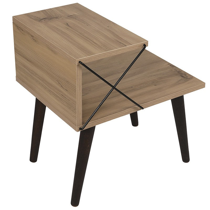 Table de chevet bois marron 50x40x55 cm
